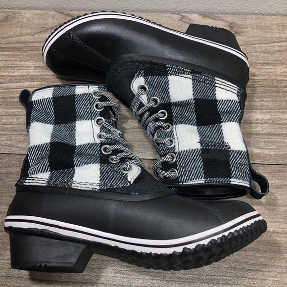 Sorel SlimPack 1964 Buffalo Check Boots sz W8 - Picture 4 of 9